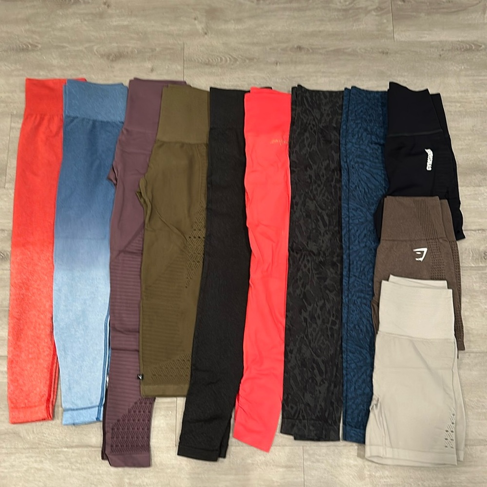 Gymshark leggings and shorts bundle